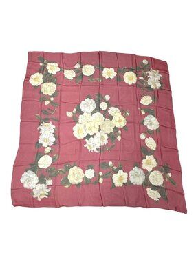 Chanel Scarf Silk Extra Large Camellia Pattern